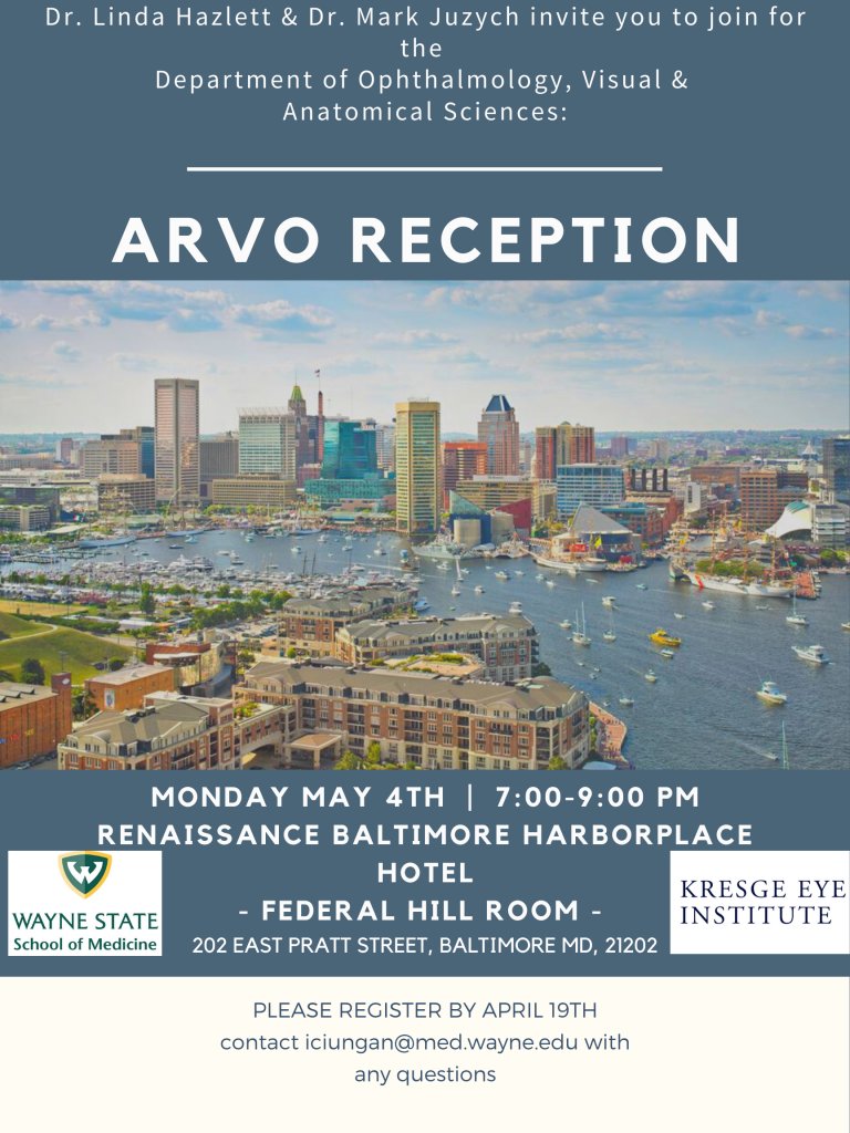 CANCELLED: ARVO: Friends and Family Reception